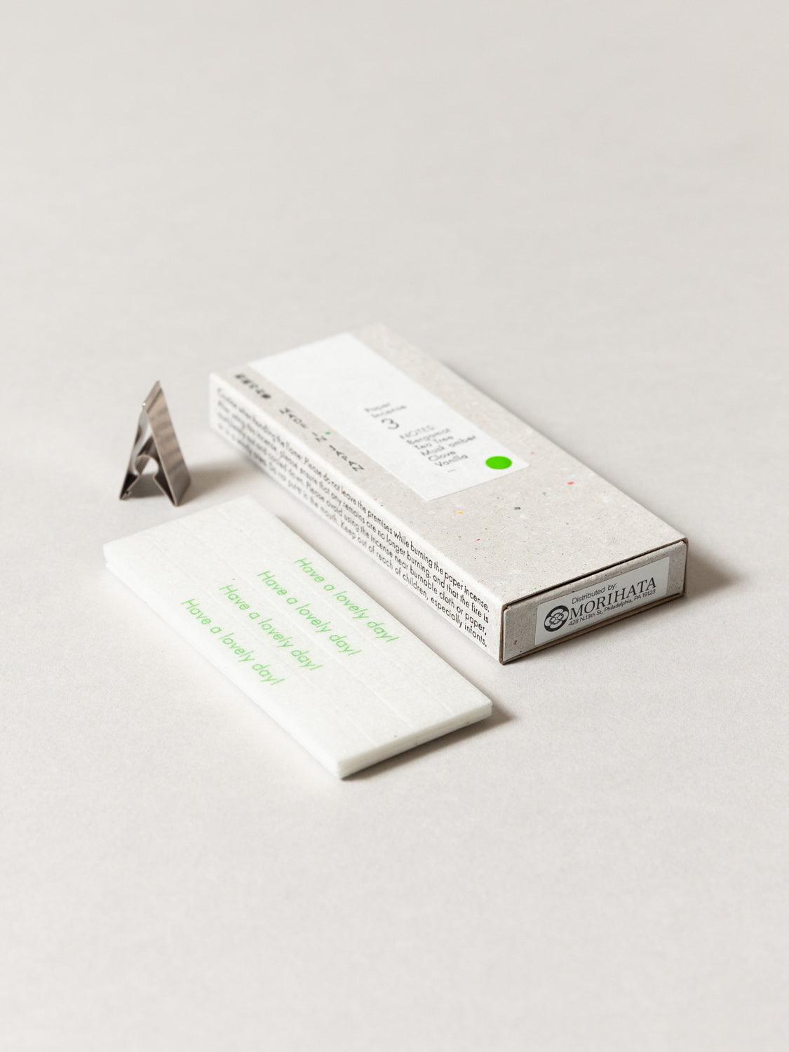 Kunjudo washi paper incense strips - deep citrus