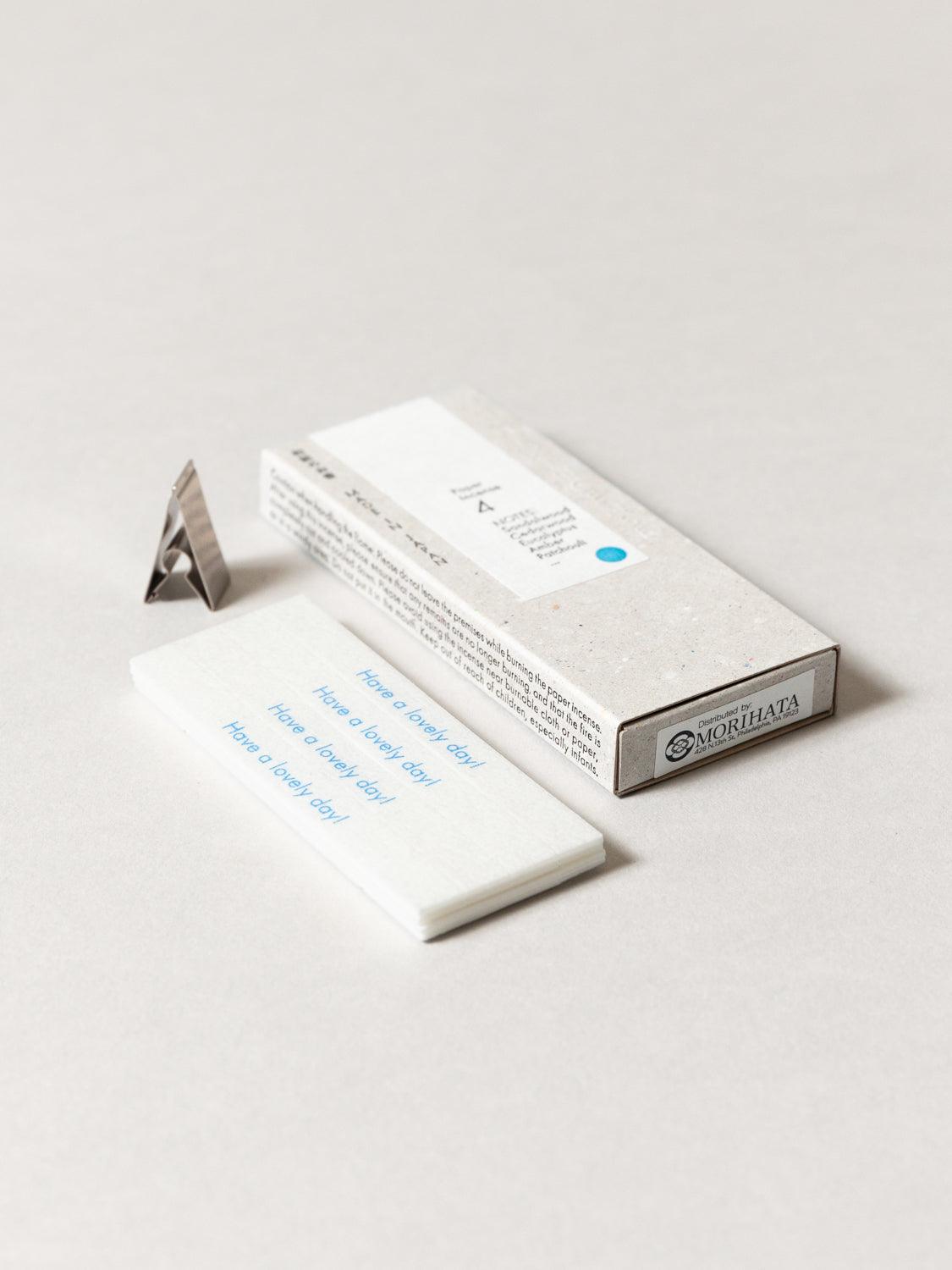 Kunjudo washi paper incense strips - mellow grove